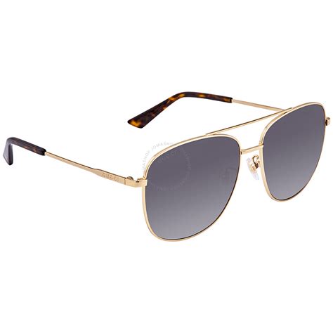 gg0410sk gucci|Gucci Grey Square Unisex Sunglasses GG0410SK 003 61.